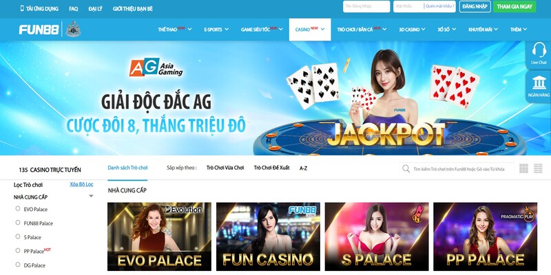 Nhà cái casino Fun88